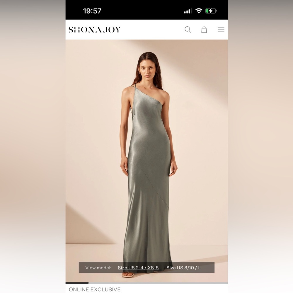 Shona Joy Sage One Shoulder Dress